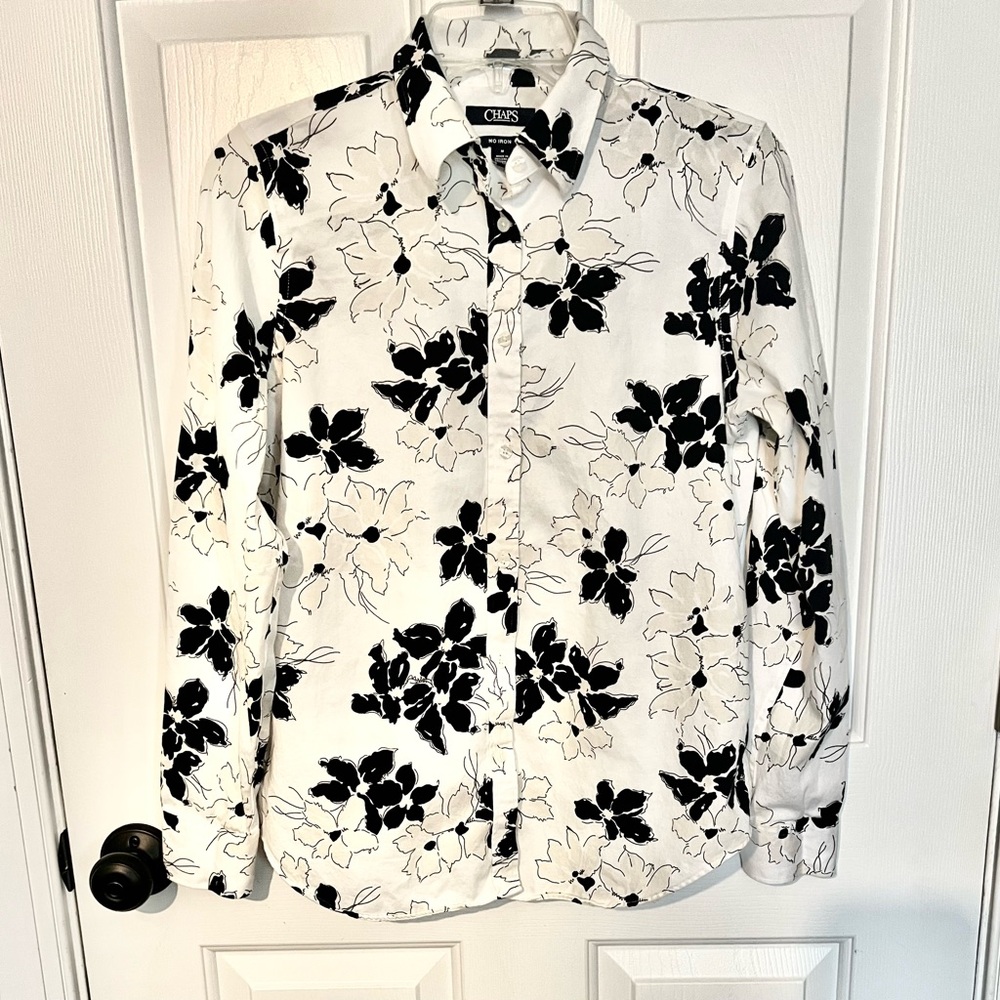 Chaps Ralph Lauren Women's Long Sleeve Floral Shirt